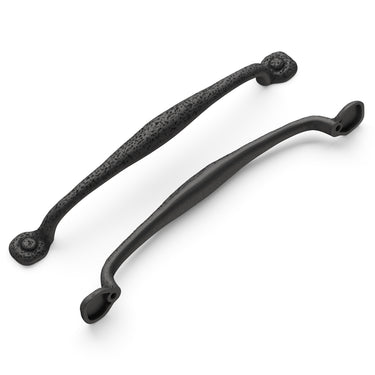 12 inch (305mm) Refined Rustic Black Iron Appliance Pull - 12 inch (305mm) Refined Rustic Black Iron Appliance Pull - Black Iron